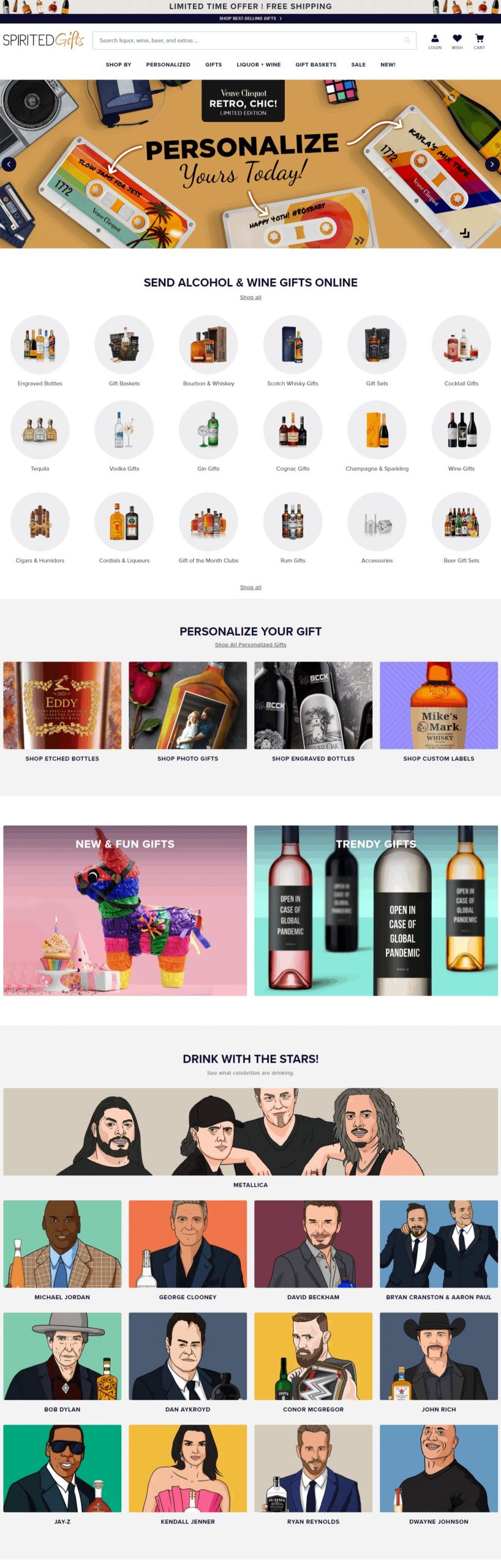 Spirited Gifts Website Copy and Content Writing​