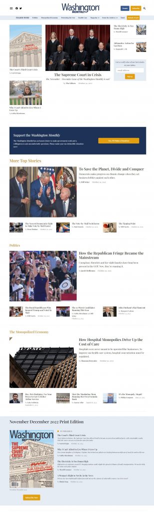 Washington Monthly Digital Markting​