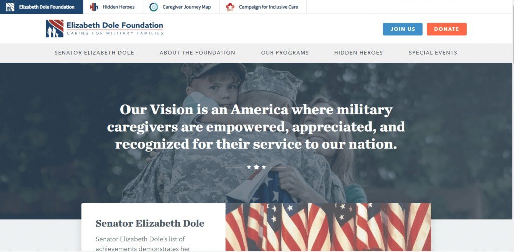 Elizabethdolefoundation website