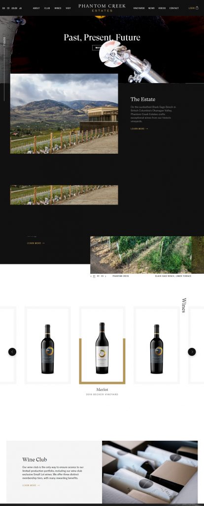 Phantom Creek Website Design​