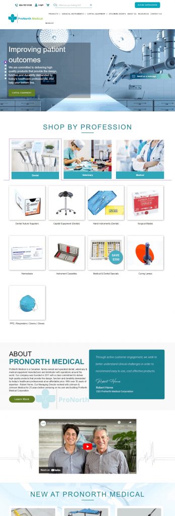 Pro North Medical Website Design​