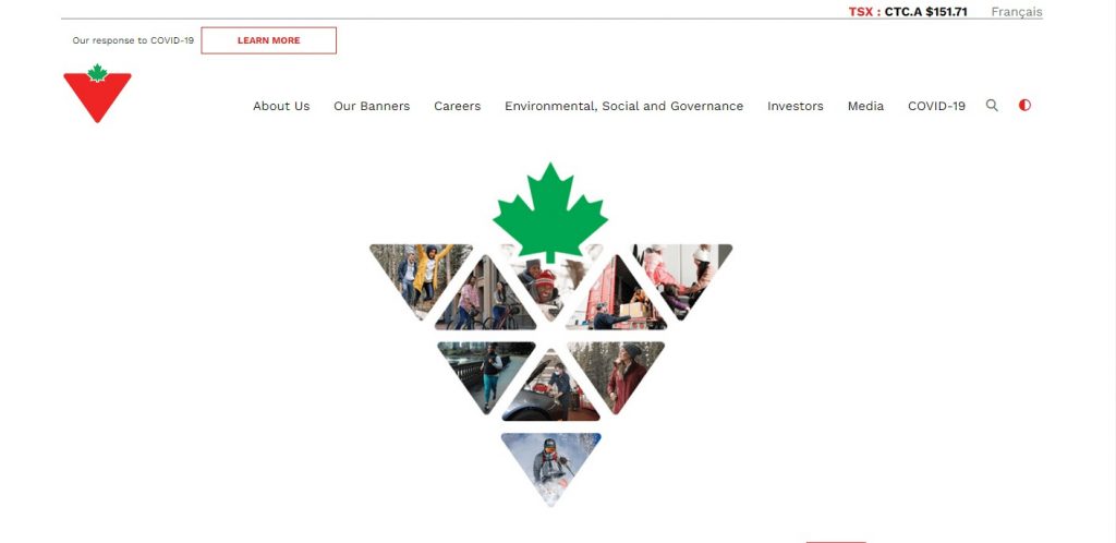 Canadiantire website