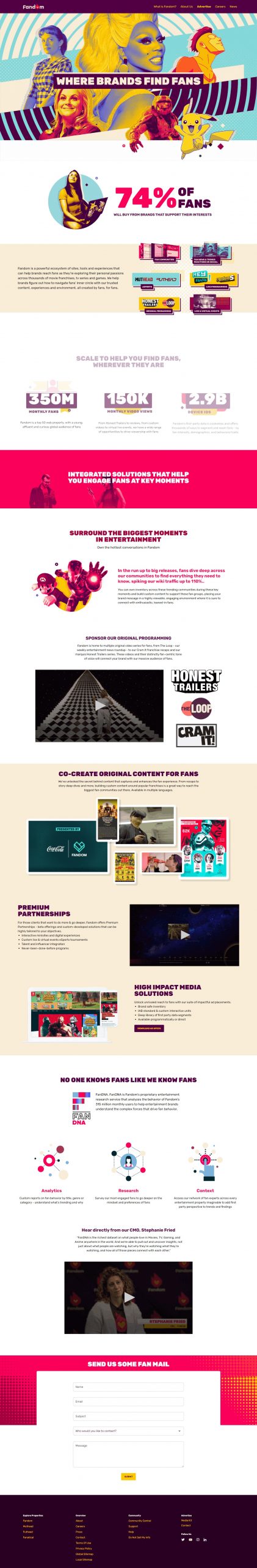 Fandom Website Development​