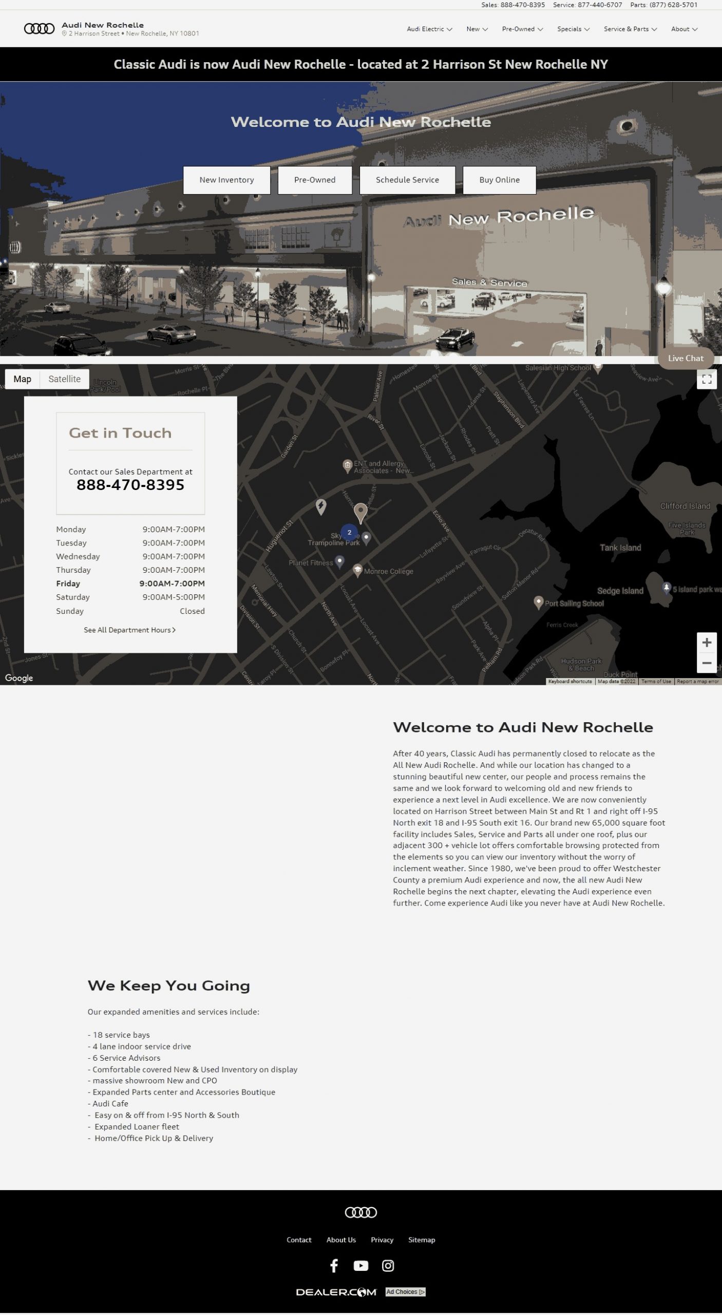 Audi New Rochelle website Search Engine Optimization