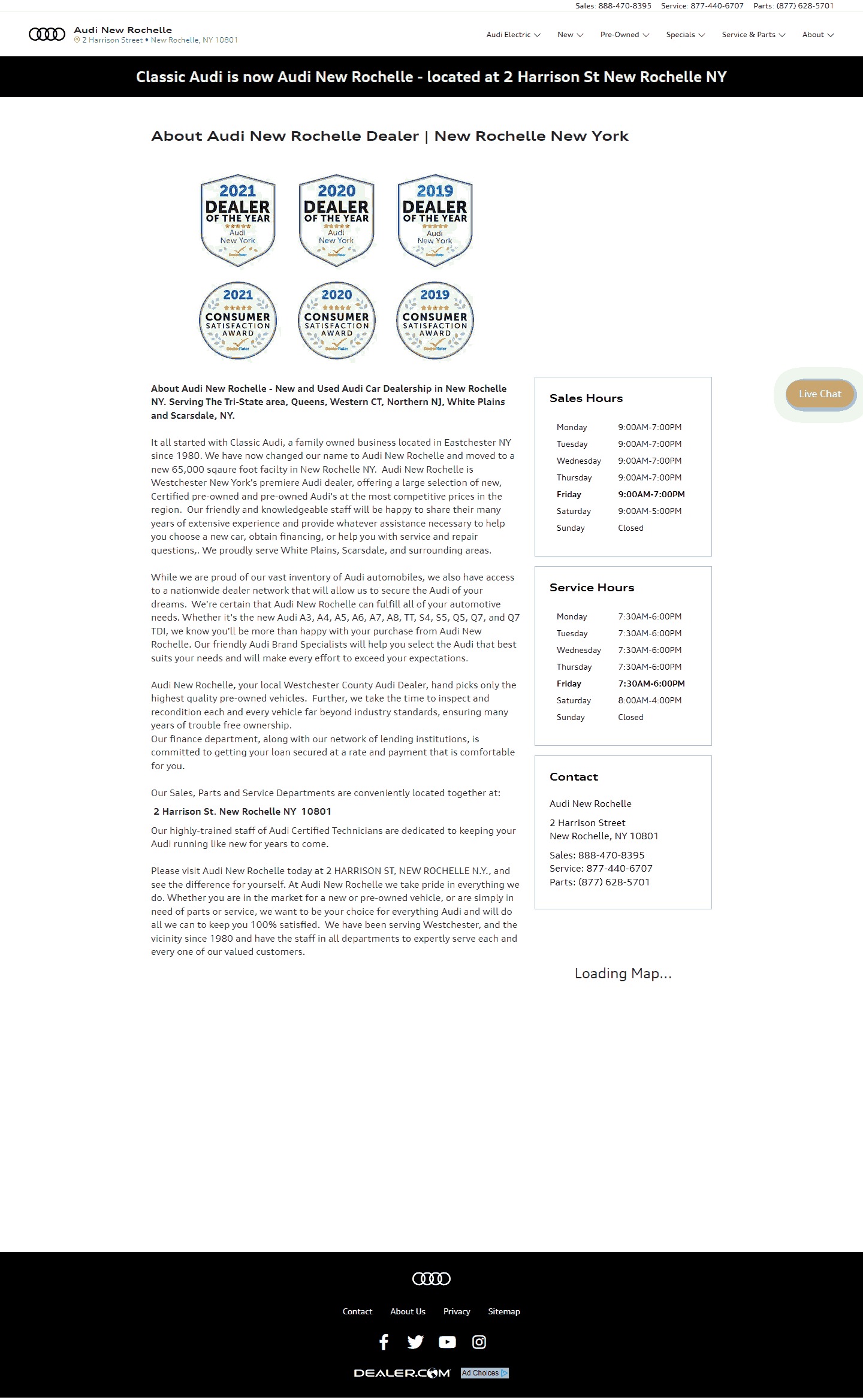 Audi New Rochelle website Search Engine Optimization