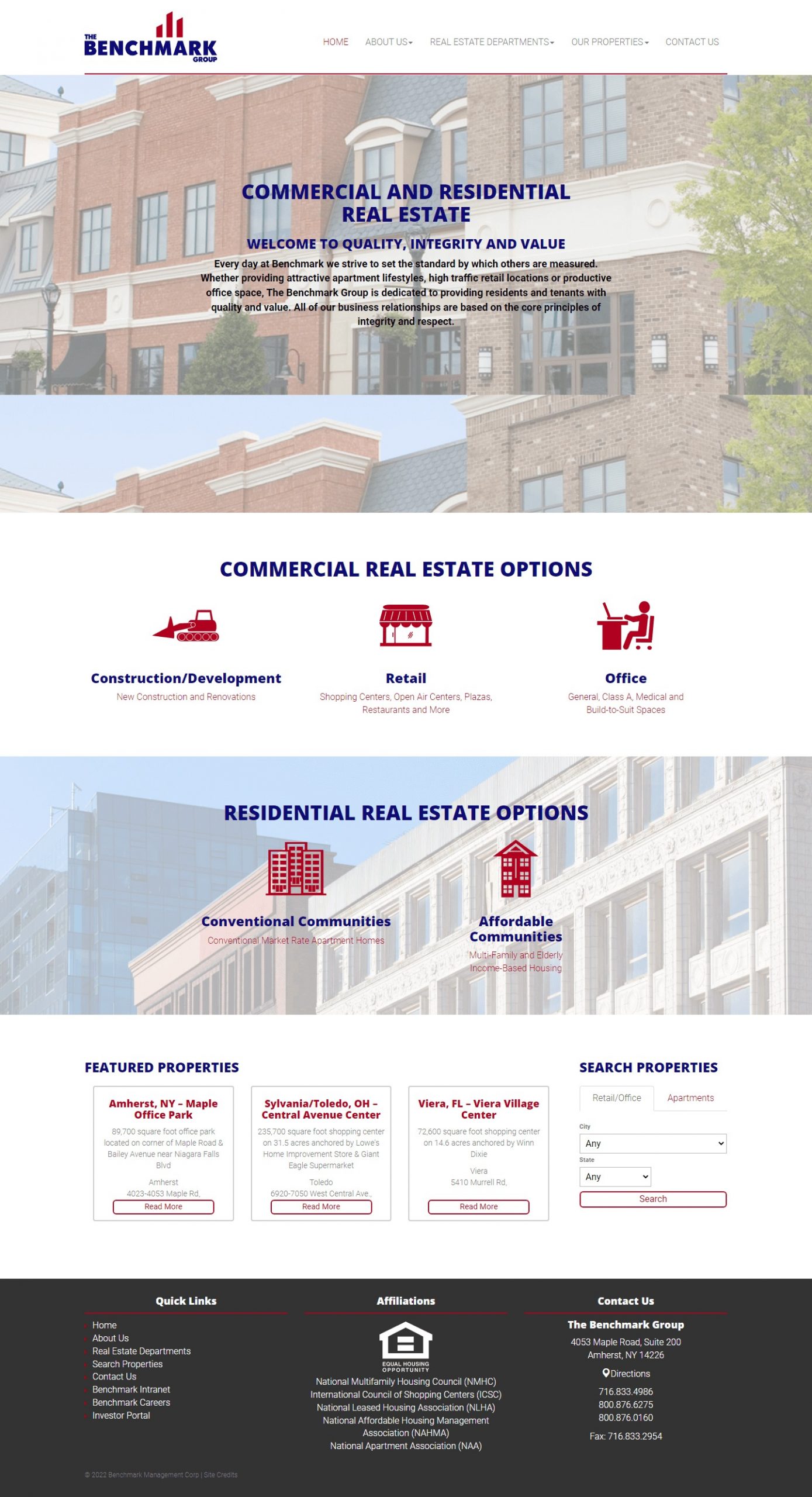 Bench Mark Group Website Development​