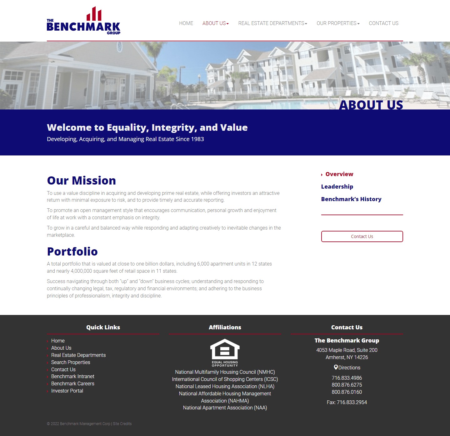 Bench Mark Group Website Development​