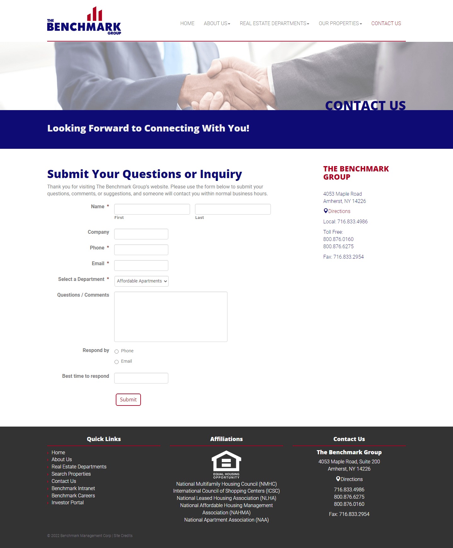 Bench Mark Group Website Development​