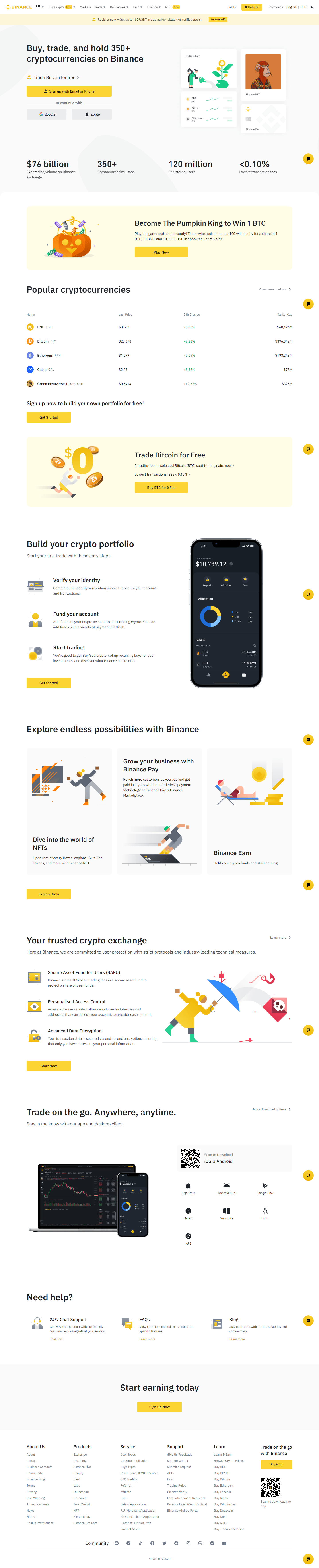 Binance website