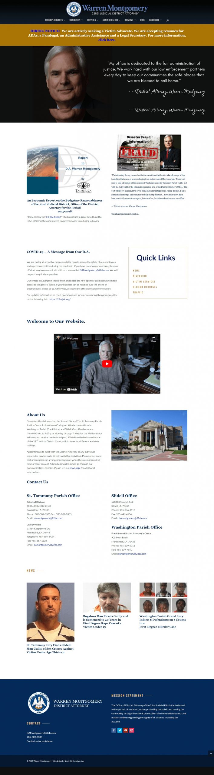 Warren Montgomery Website Development​
