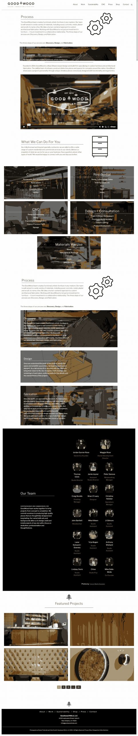 Good Wood Website Design