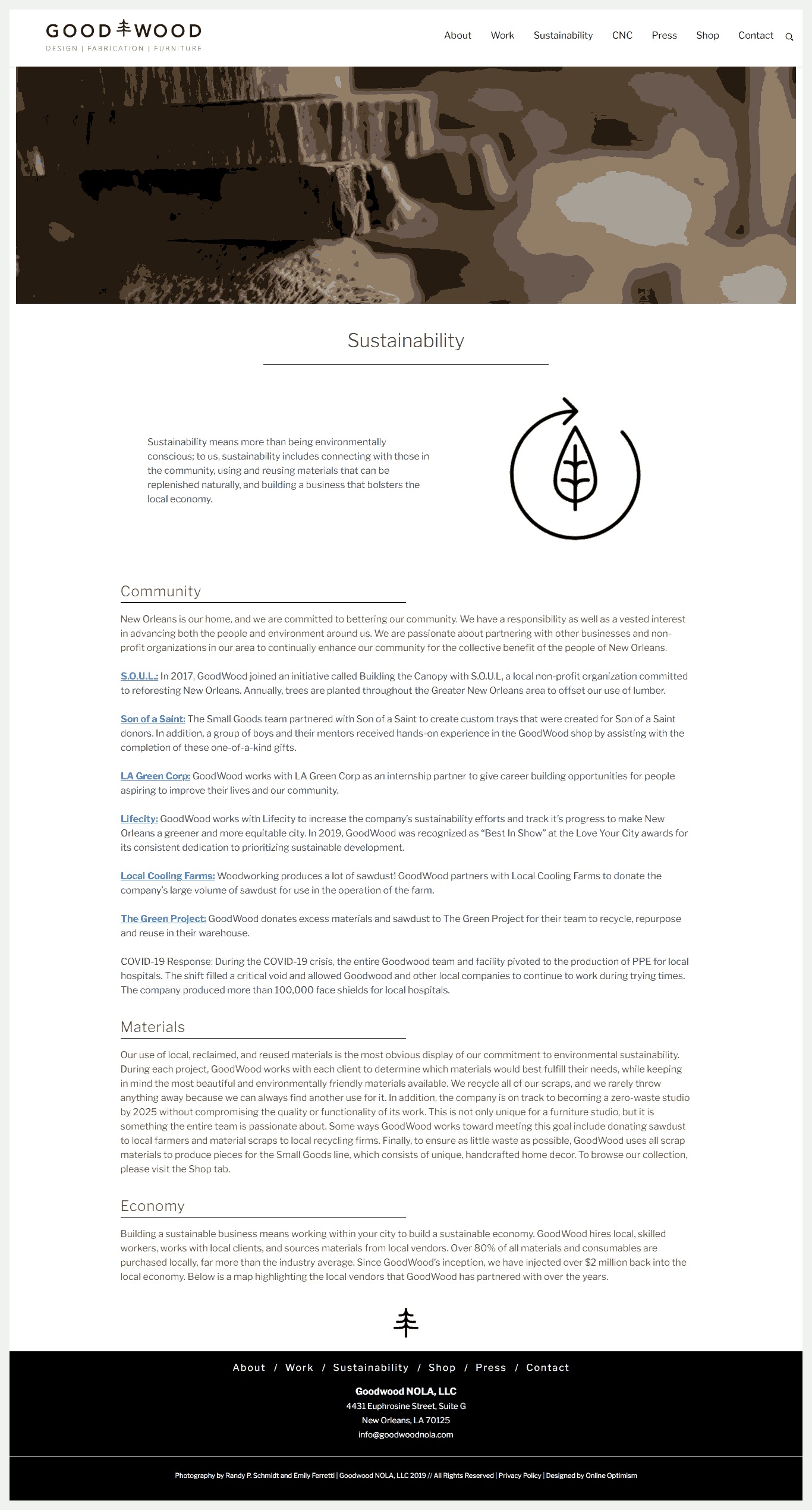 Good Wood Website Design