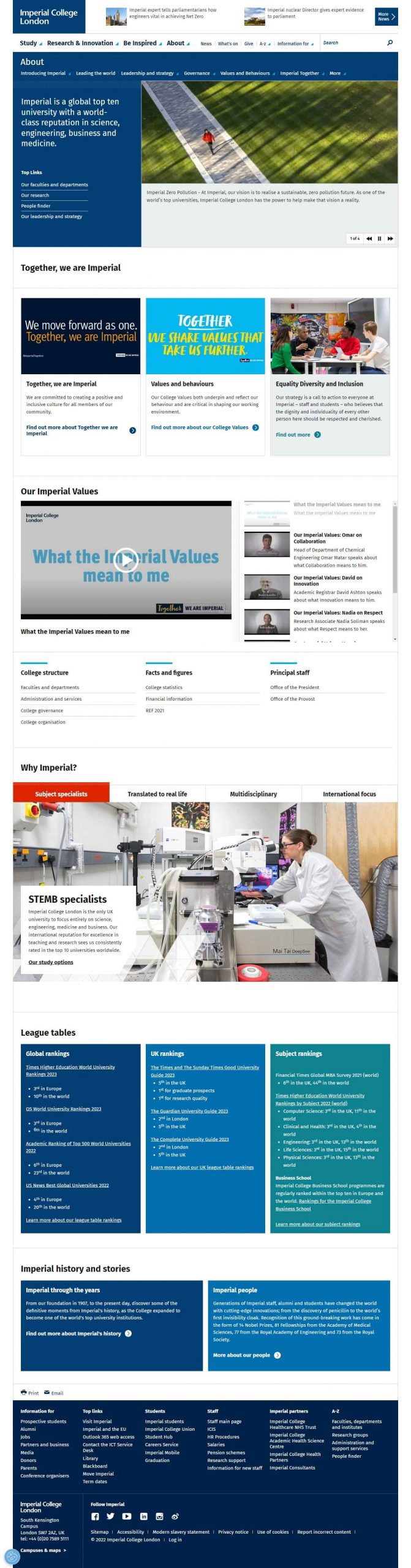 Imperial College London Marketing​