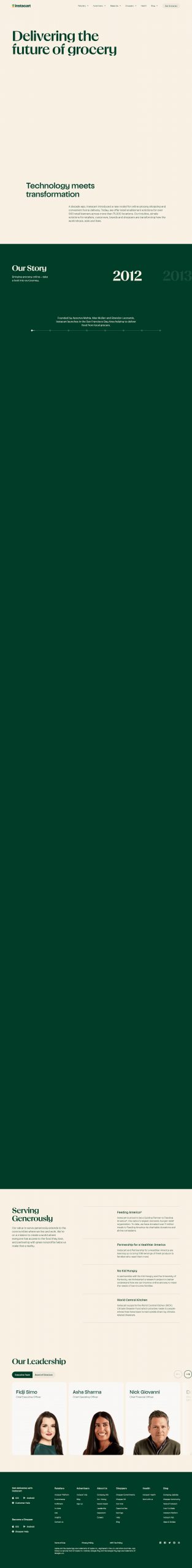 Instacart website Search Engine Optimization​