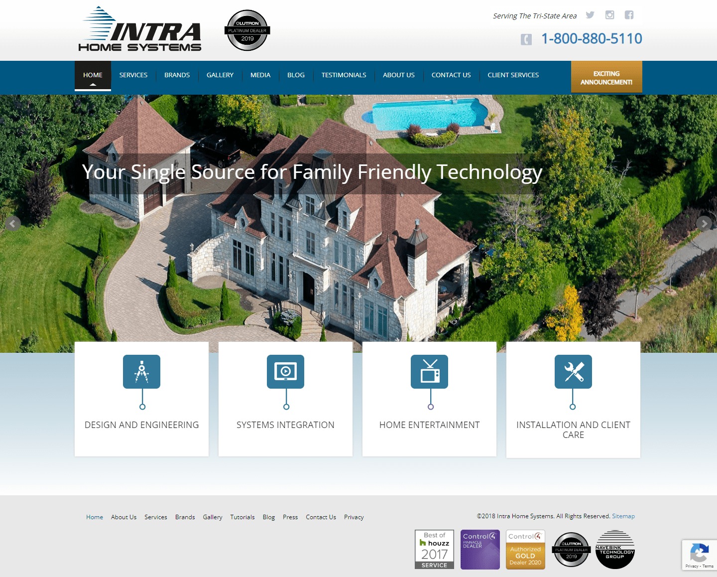 Intra Home Systems website Search Engine Optimization​