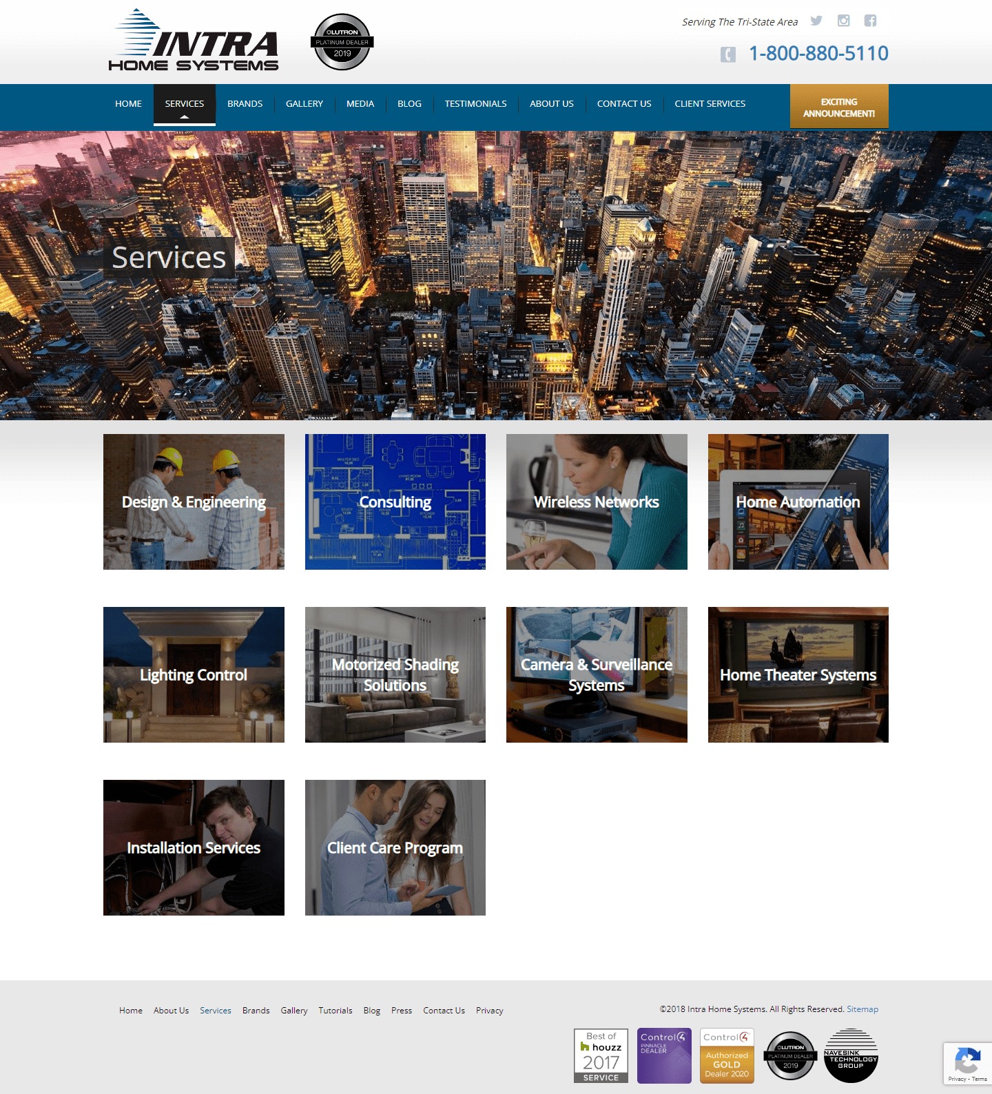 Intra Home Systems website Search Engine Optimization​