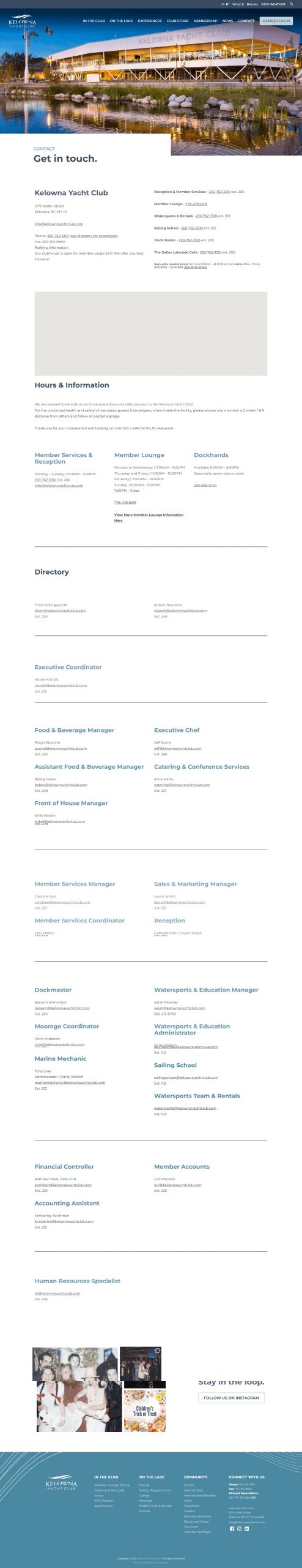 Kelowna Yacht Club Graphic Design​