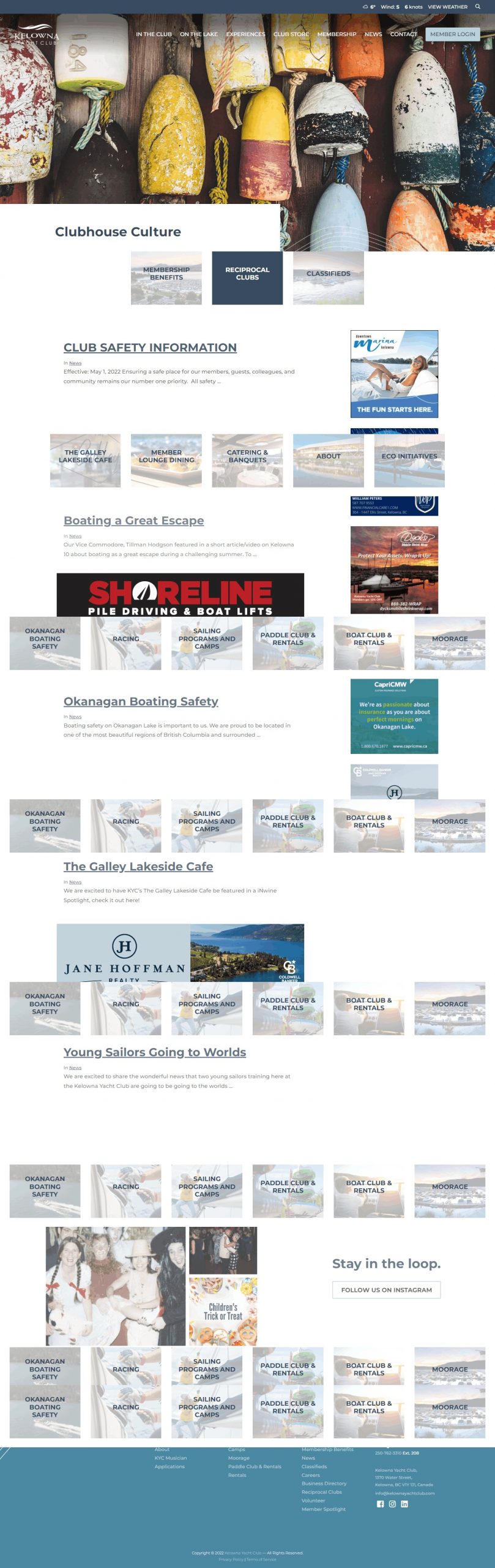 Kelowna Yacht Club Graphic Design​