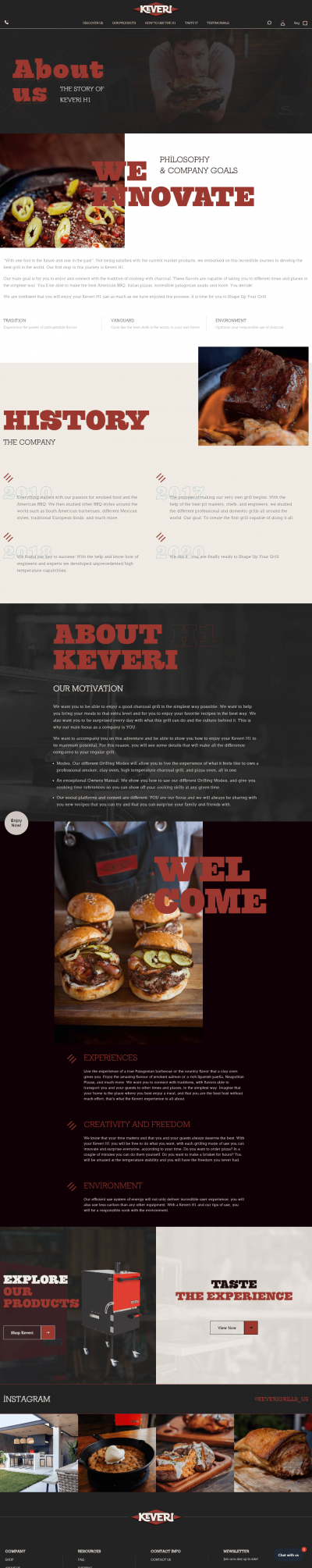 Keveri Grills Website Portfolio