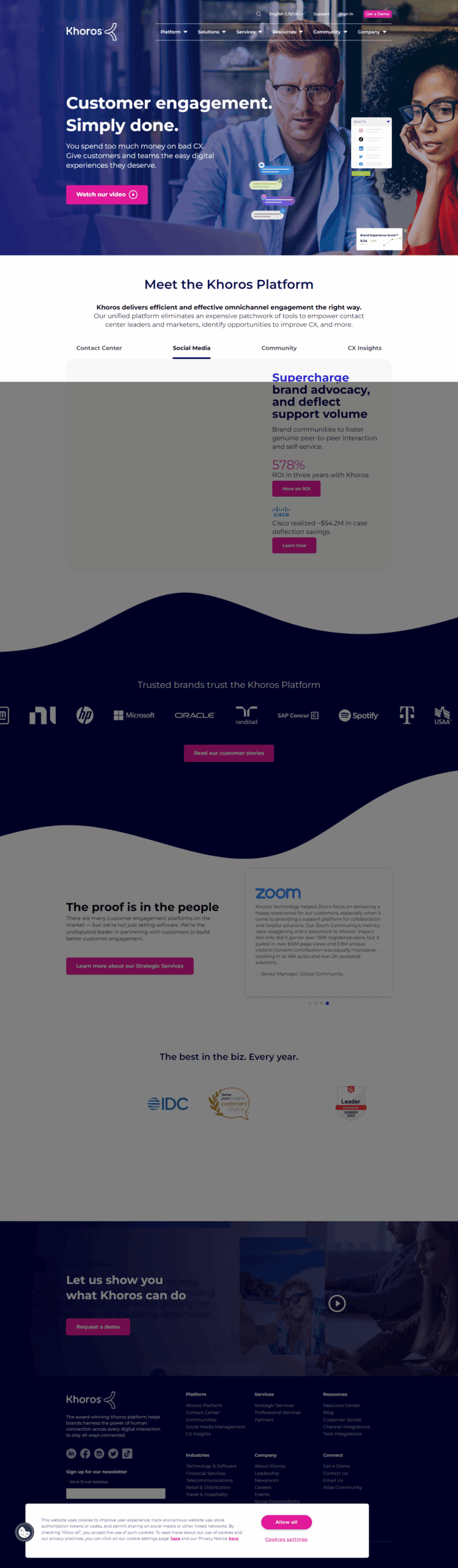 Khoros website Search Engine Optimization​