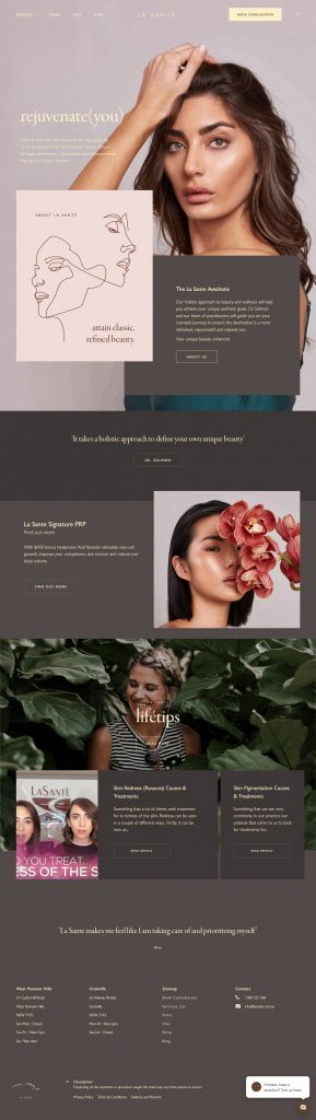 La Sante Website Development​