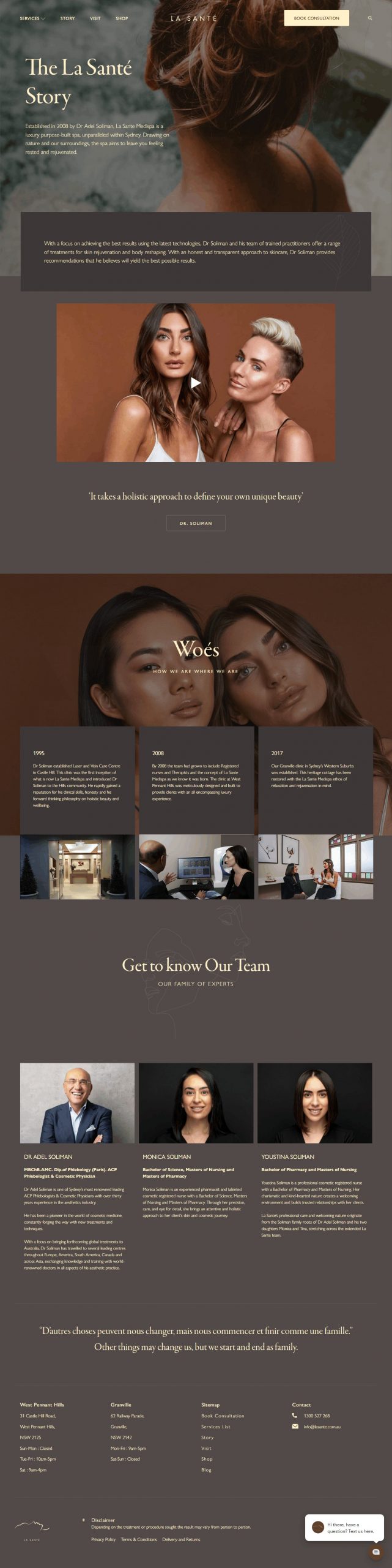 La Sante Website Development​