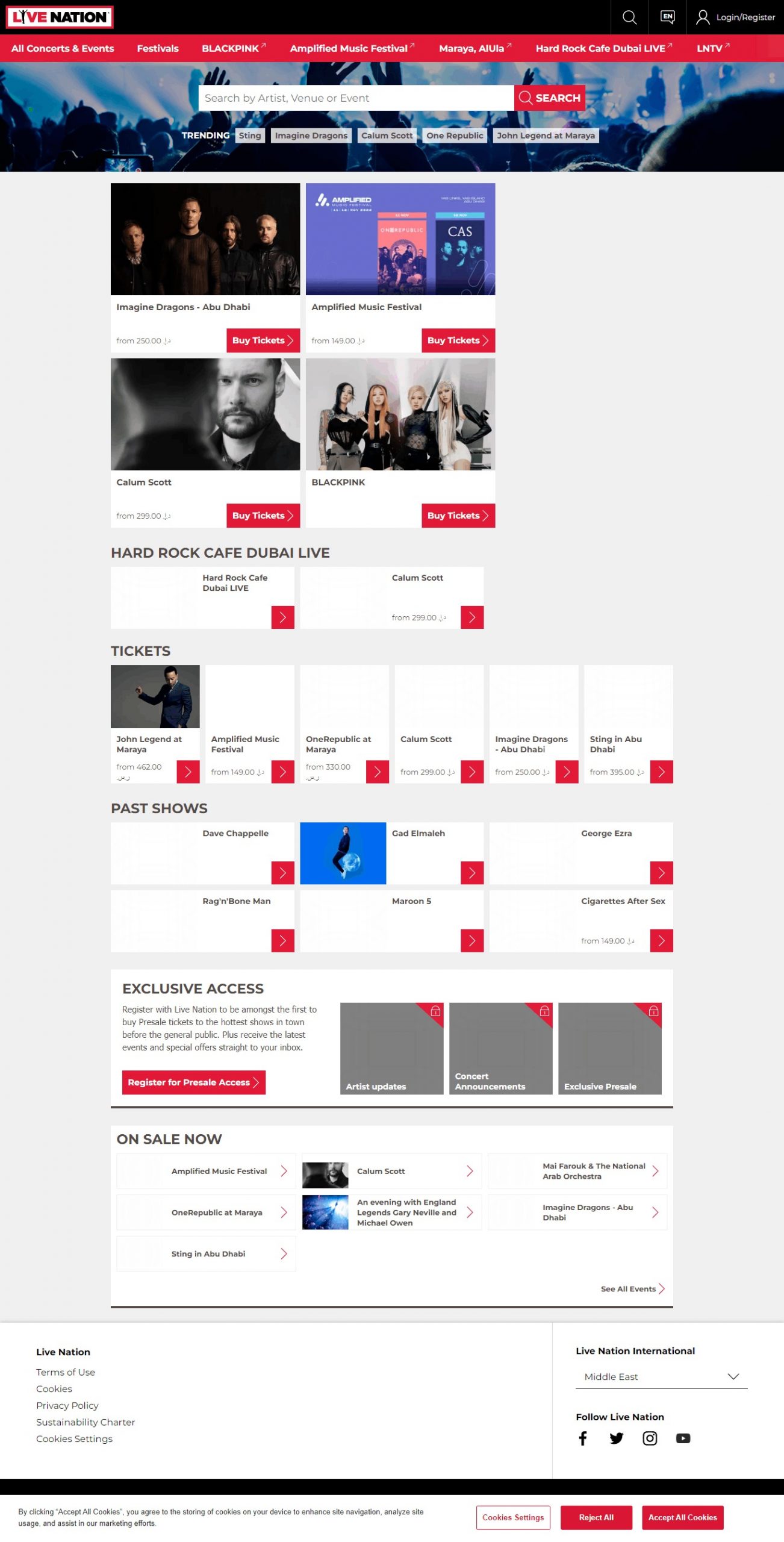 live nation Social Media Ads​