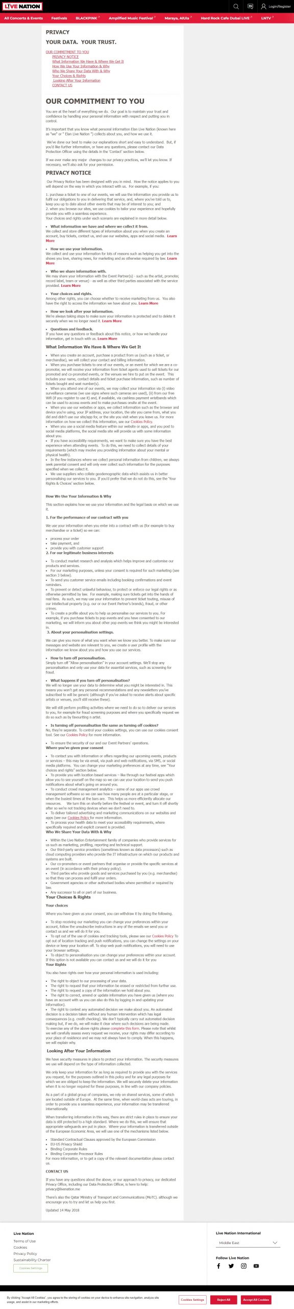 live nation Social Media Ads​