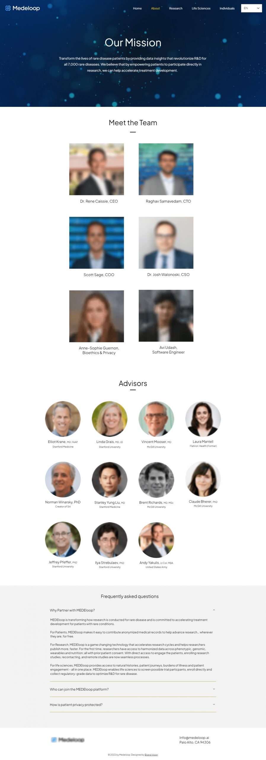 Medeloop website Search Engine Optimization​