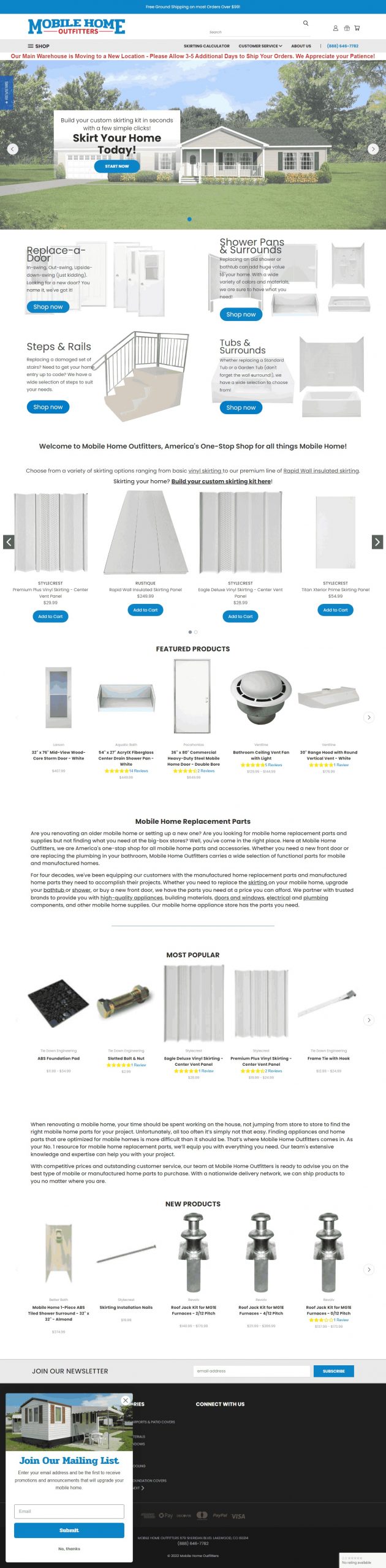 Mobile home outfitters Social Media Ads