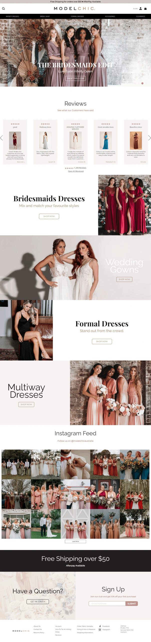 Model chic Social Meedia Ads