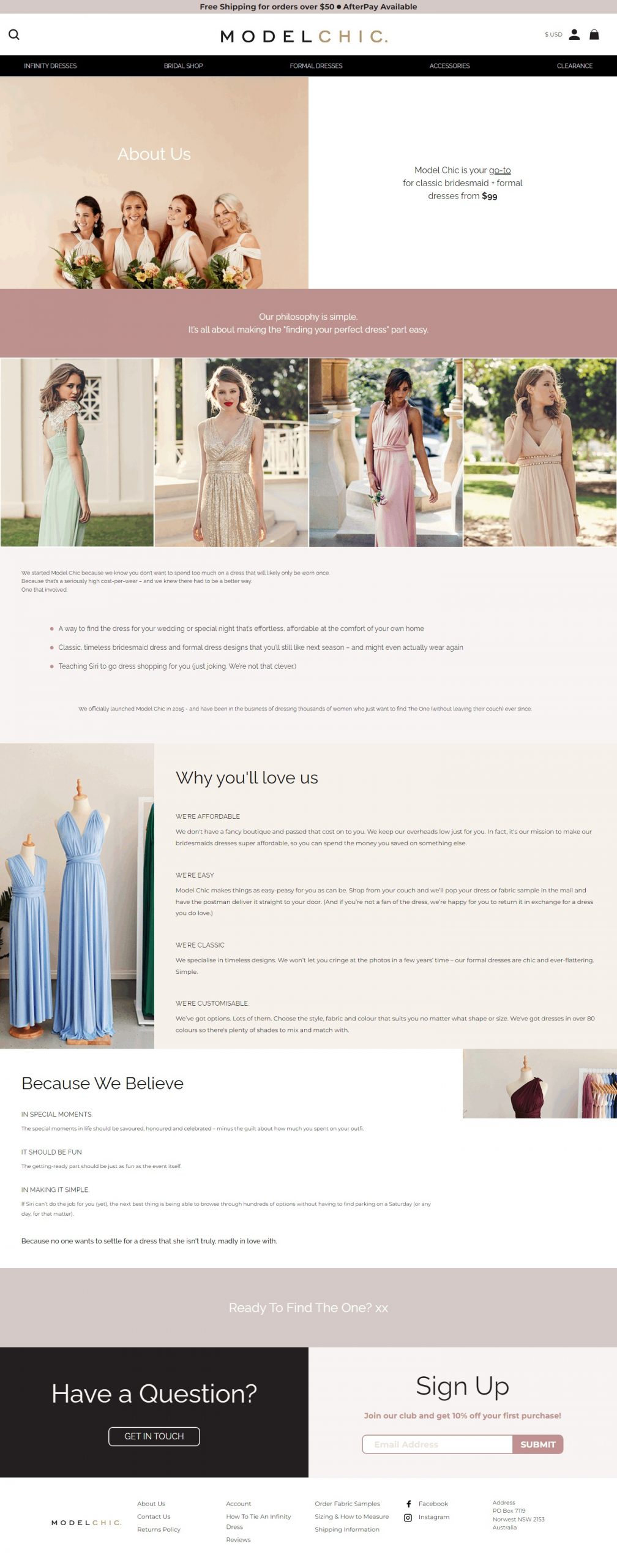 Model chic Social Meedia Ads