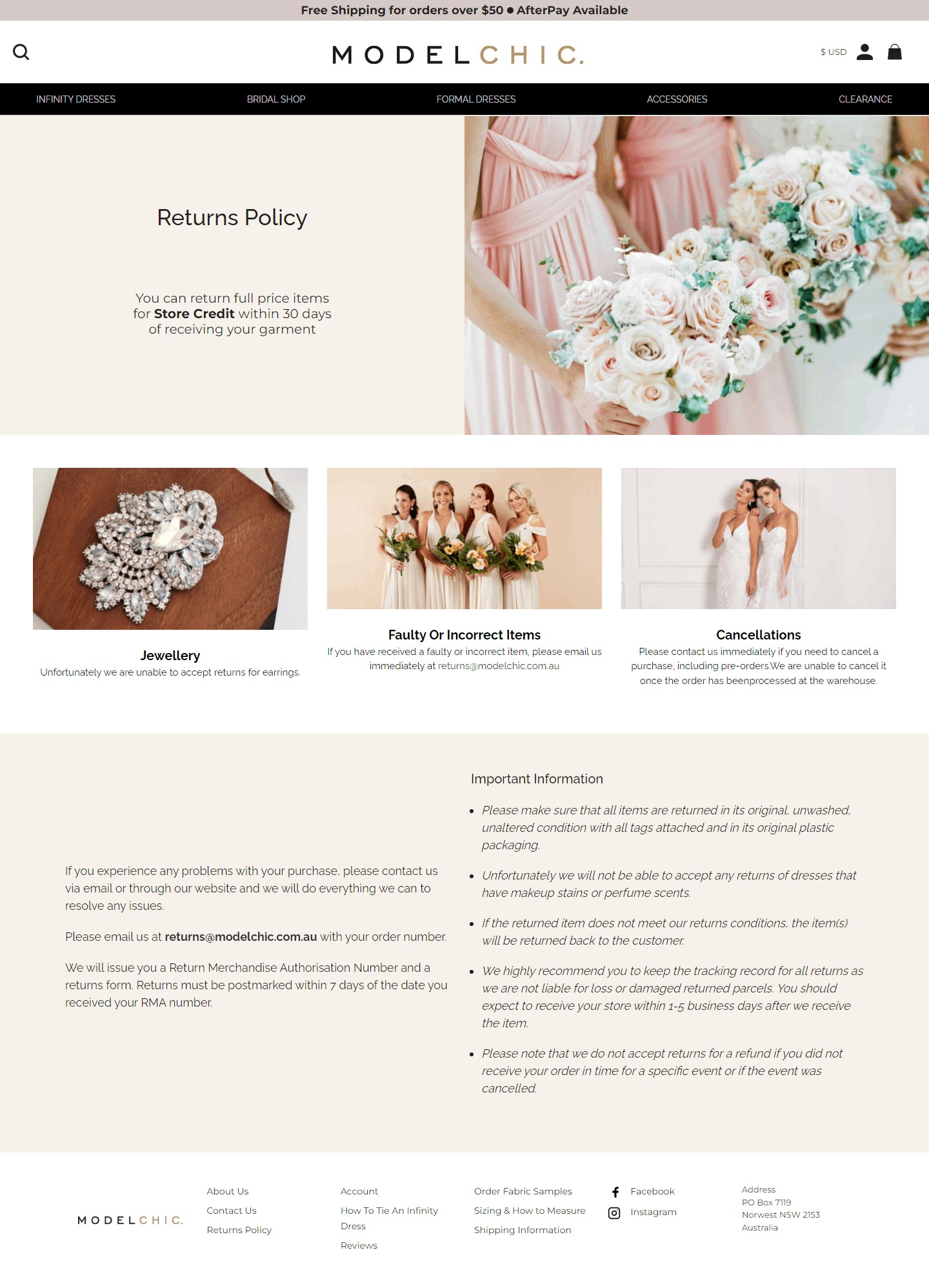 Model chic Social Meedia Ads