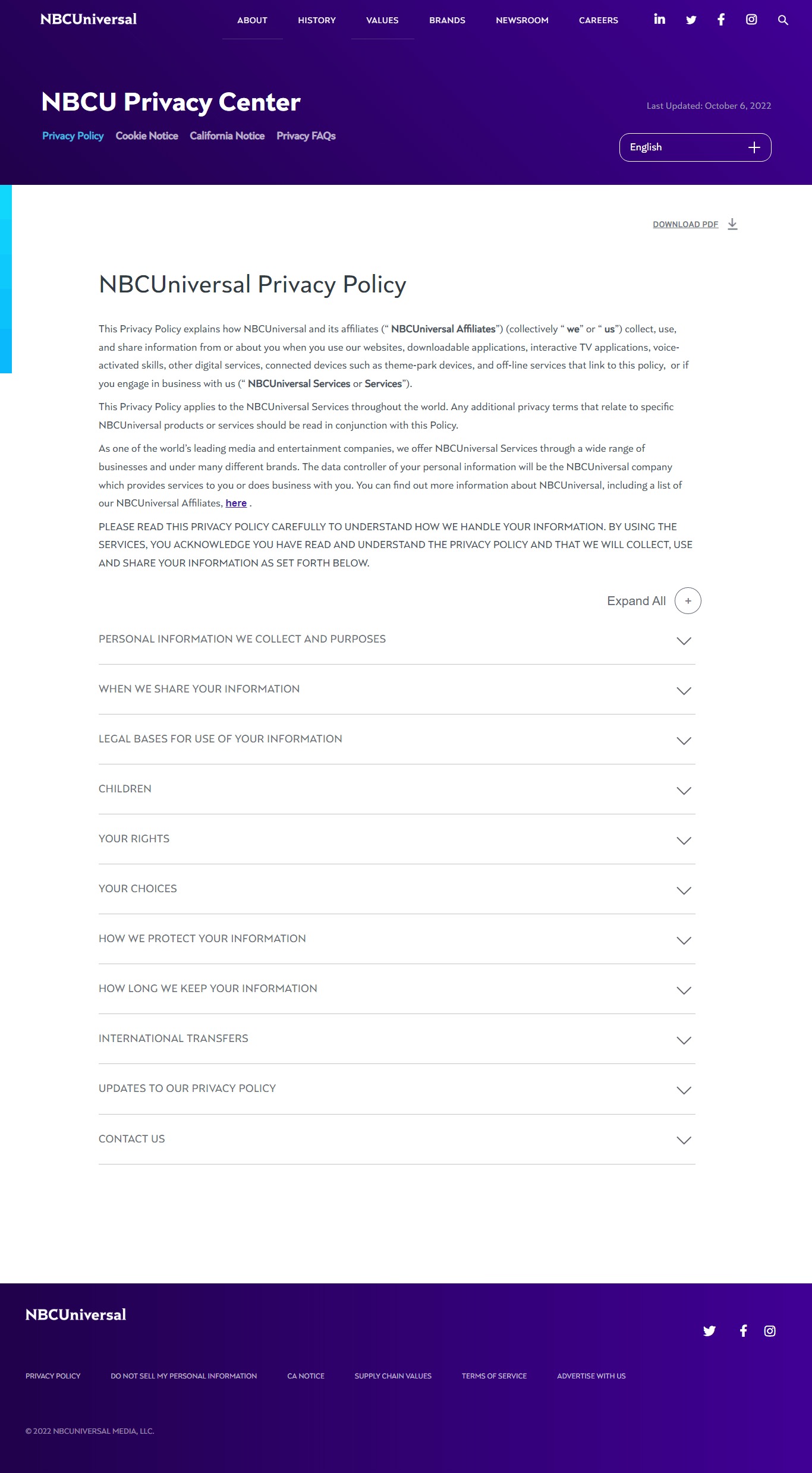peacocktv Social Media Ads
