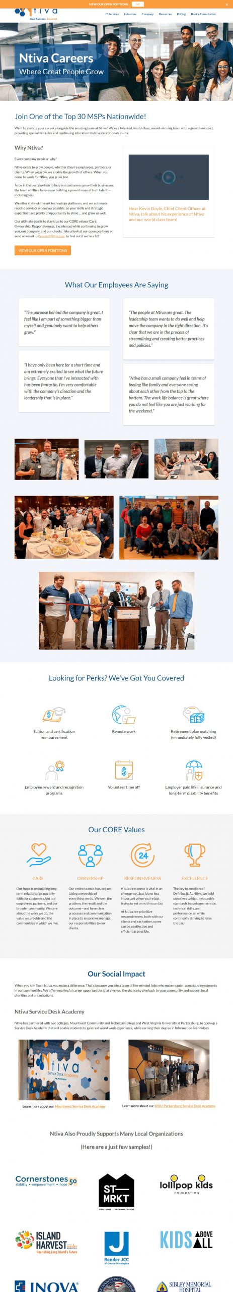 Ntiva Website Design​