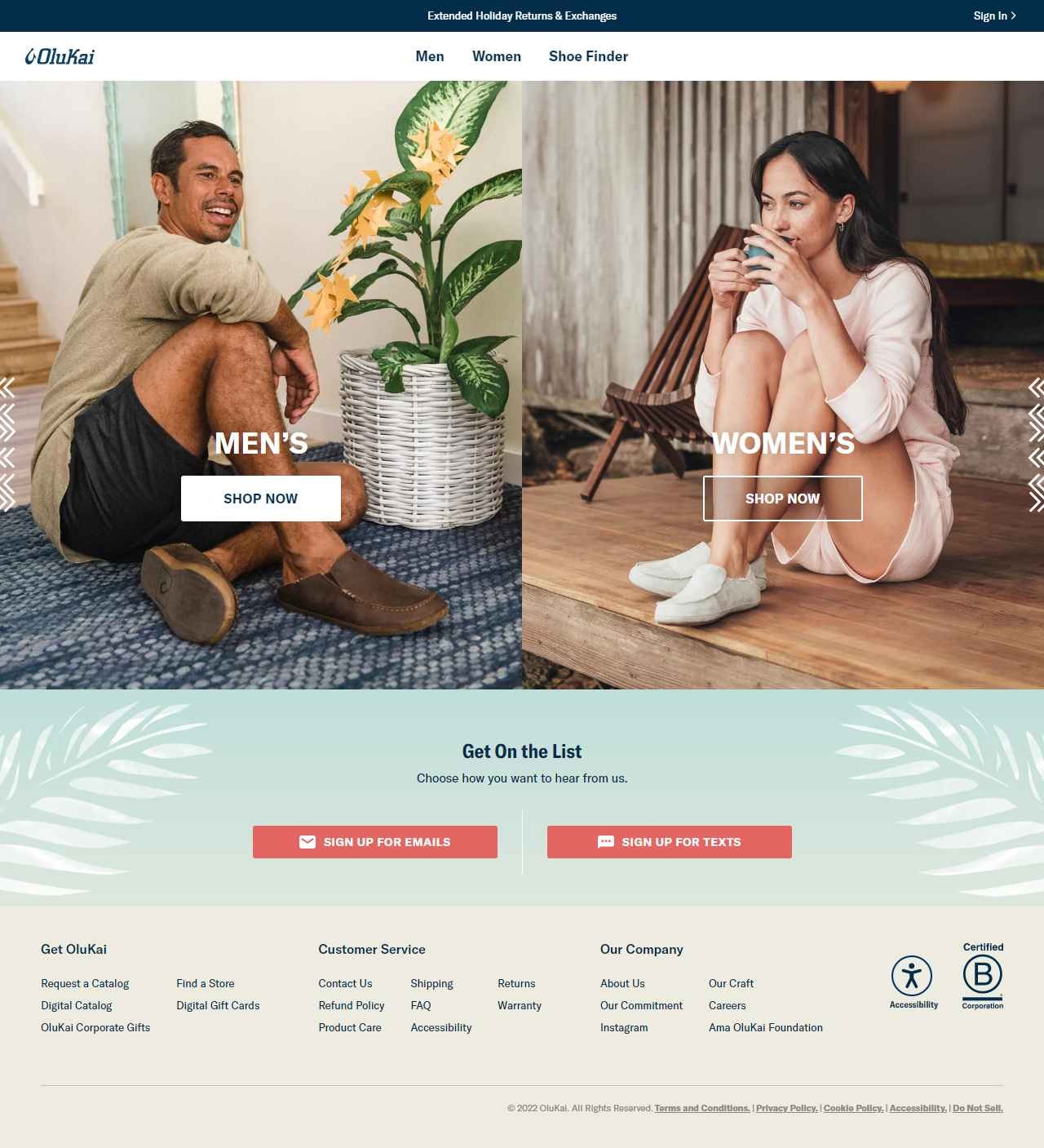 Olukai Website Design
