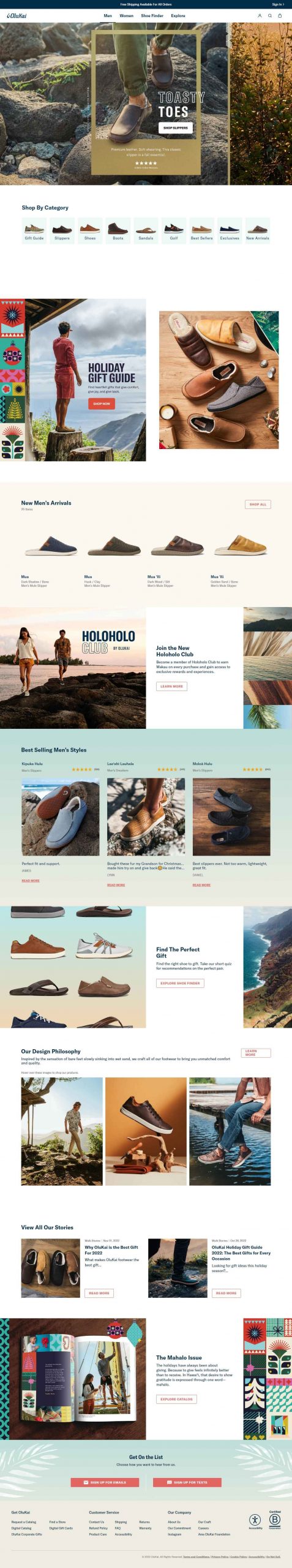 Olukai Website Design