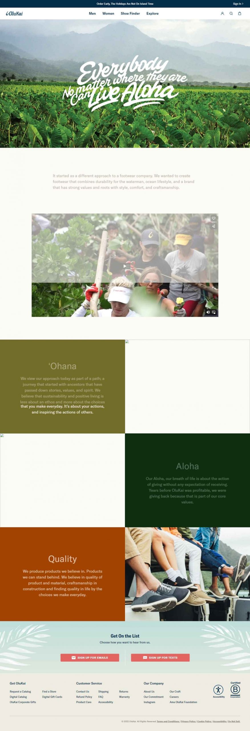 Olukai Website Design