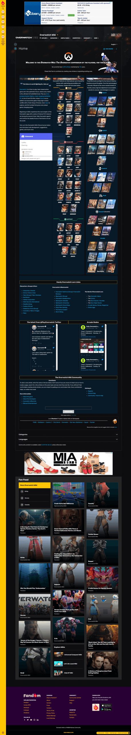 Fandom Website Development​