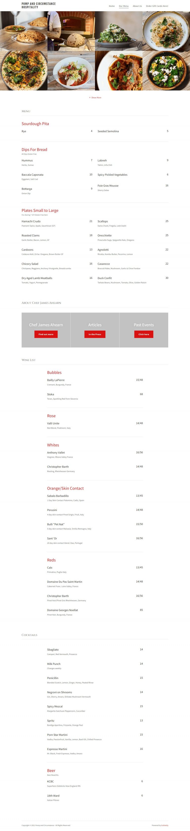 Pandcdining website Search Engine Optimization​