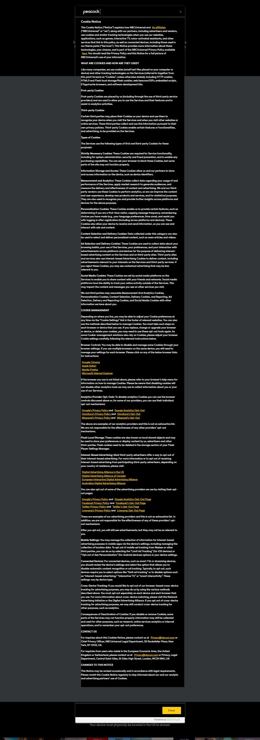 peacocktv Social Media Ads