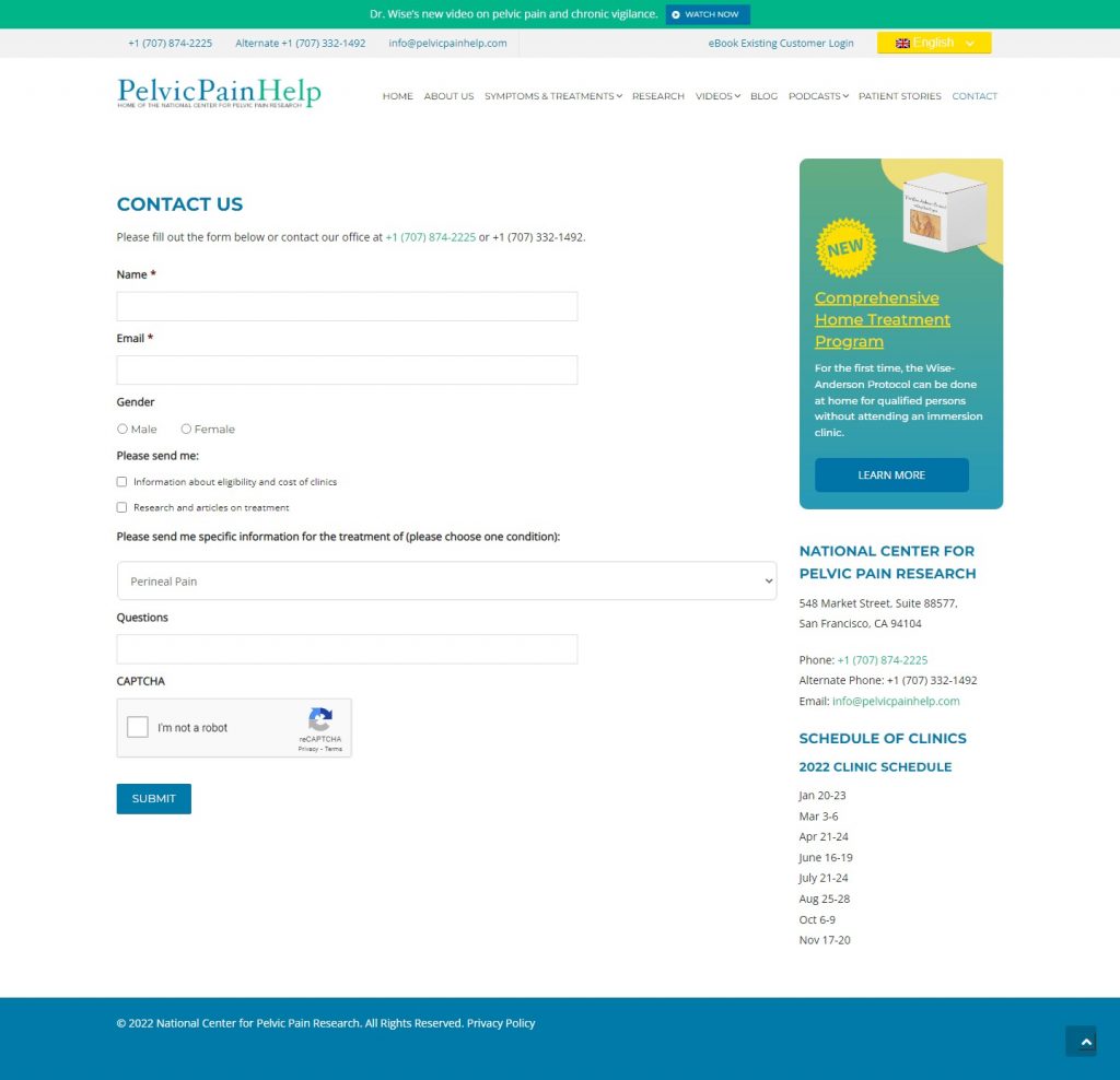 Pelvic Pain Help Graphic Design​