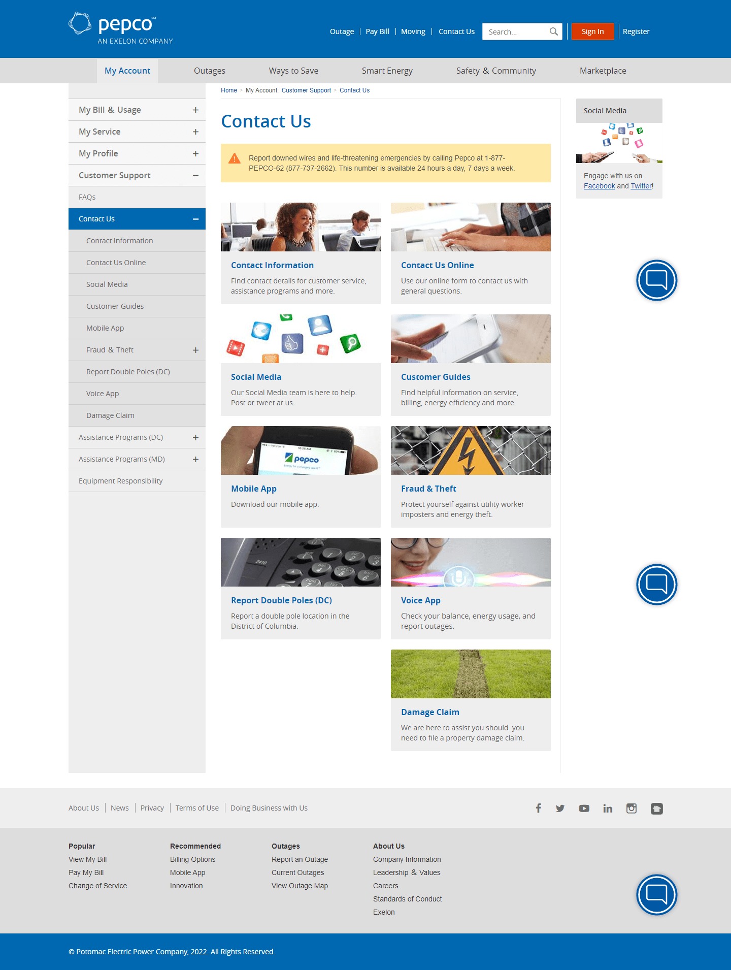 Pepco website Search Engine Optimization​