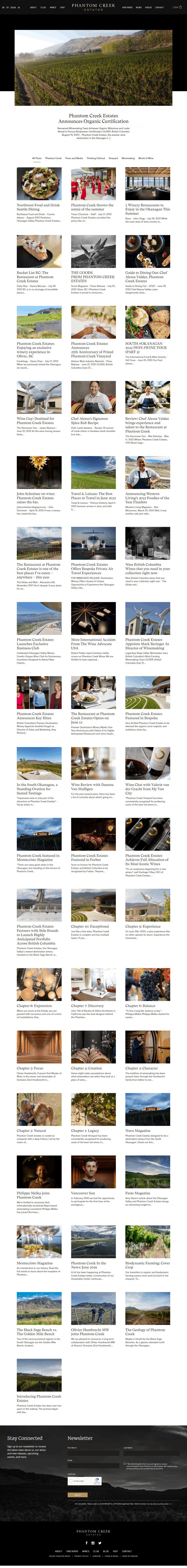 Phantom Creek Website Design​