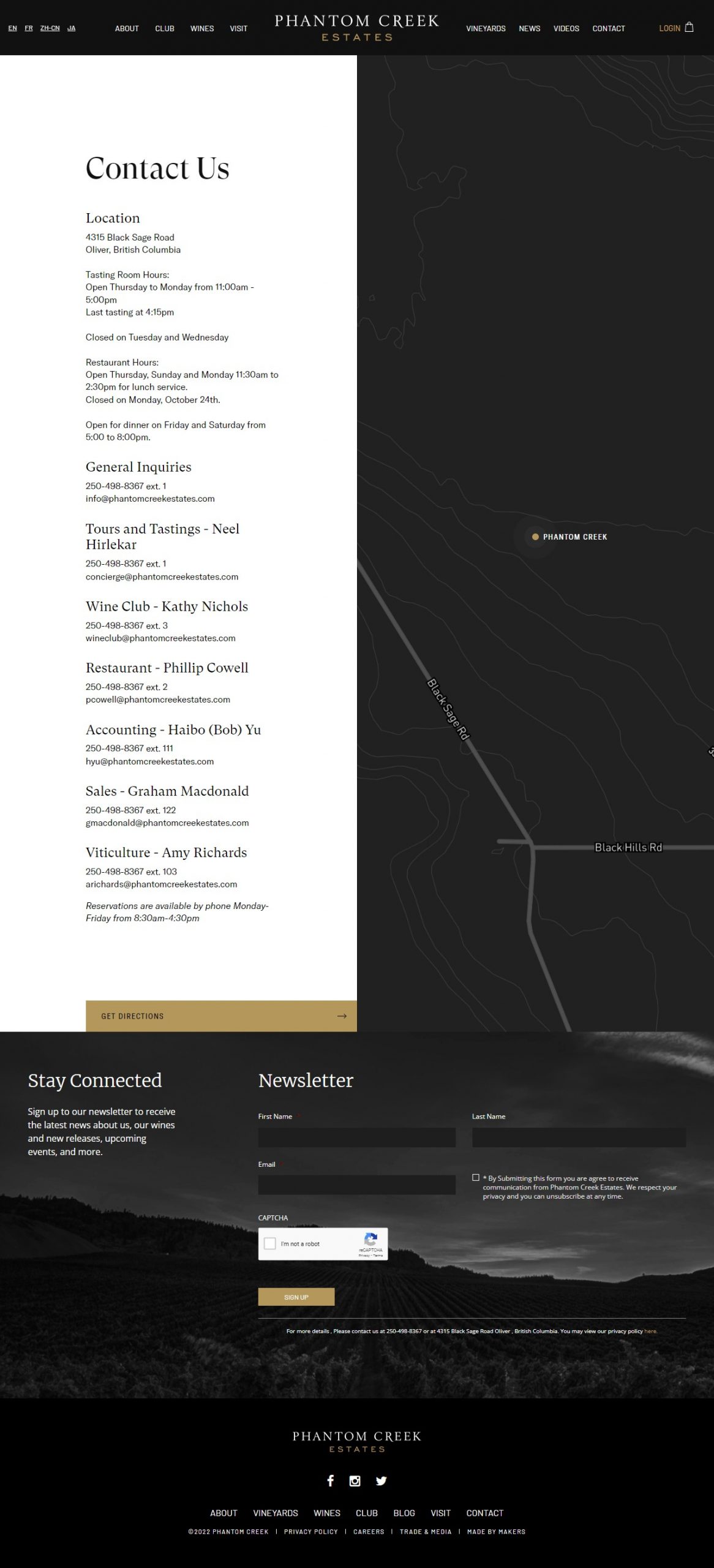 Phantom Creek Website Design​