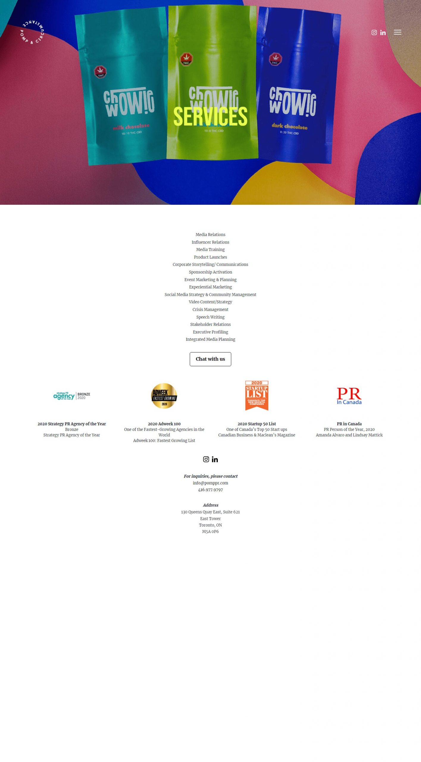 PoPomp and Circumstancepr website