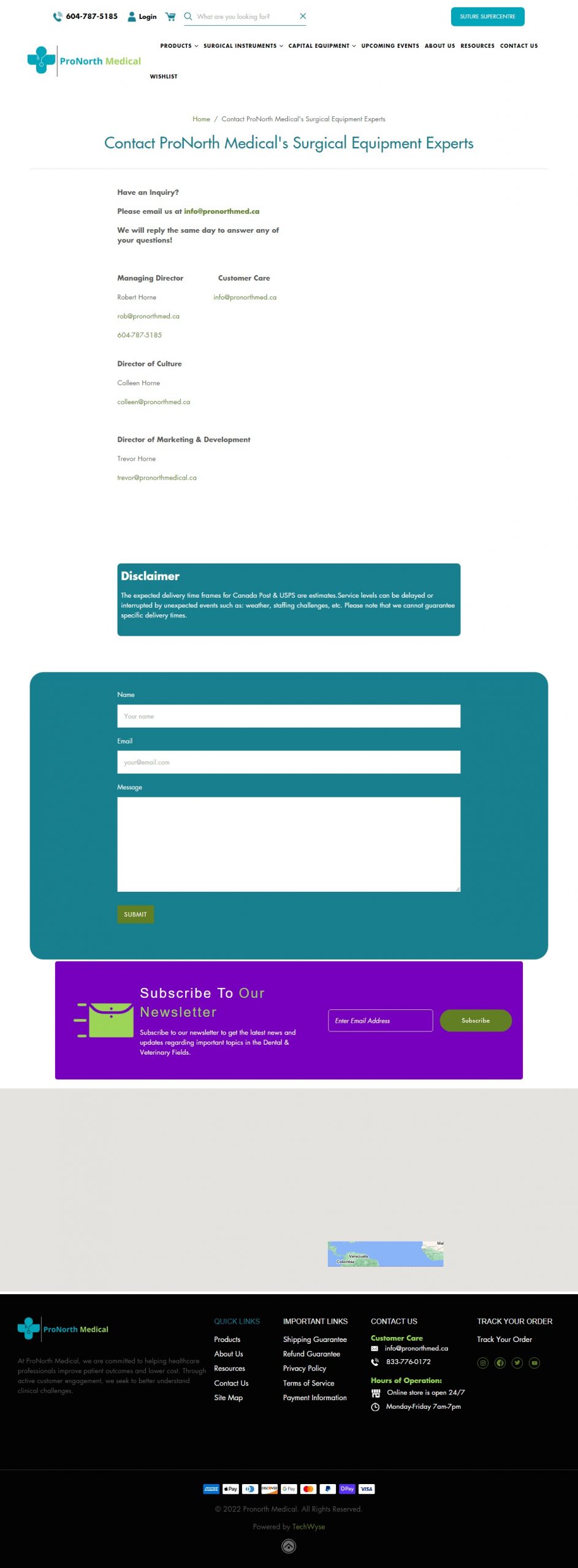 Pro North Medical Website Design​