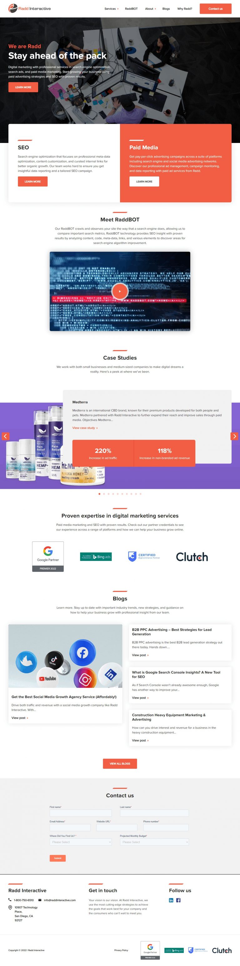 Radd Interactive Website Design​