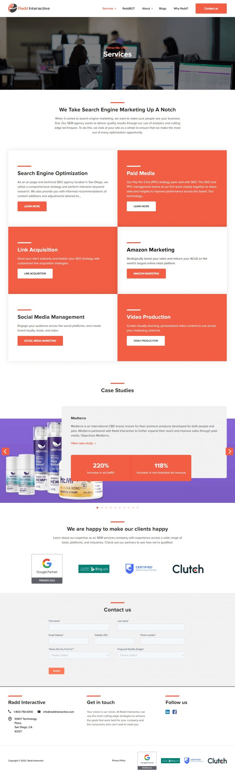 Radd Interactive Website Design​