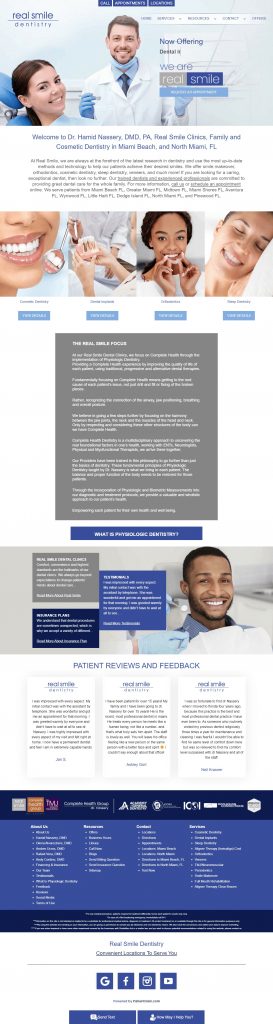 Real Smile Dentistry Website Design​